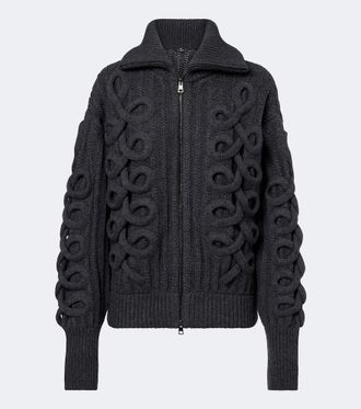 Etro Cardigan in misto lana a coste con zip