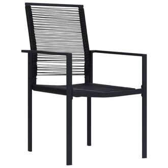 Berkfield Home Durable 3 Piece Garden Dining Set in Black