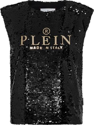 Philipp Plein Dames, Tops, Zwart, Maat: XS Poliester