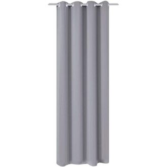vidaXL Cortina Opaca Con Ojales De Metal 270x245 Cm Gris Vidaxl