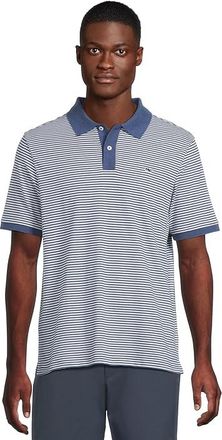 Vineyard Vines Stripe Edgartown Pique Polo Mens Clothing Deep Bay : 2XL, Cotton/Polyester