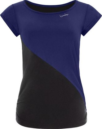 Winshape Sporttop WINSHAPE AET109LS, Damen, Gr. XXL, blau (dunkelblau, schwarz), 85% Polyester, 15% Elasthan, Rundhals, Tops Sporttop, Functional Soft and Ligh