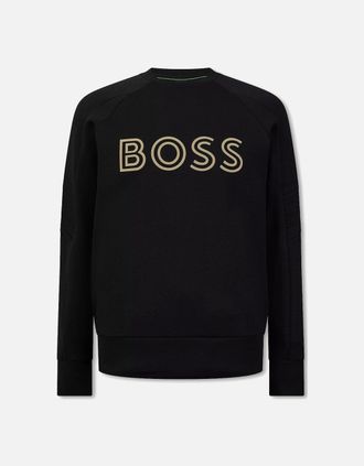 HUGO BOSS Mens Mens Black Hugo Boss Salbo Crew Sweater - Size: 38