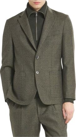 Barena Jassen, Heren, Grijs, S, Wol, Giacca monopetto