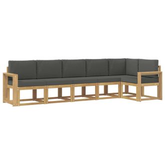 vidaXL Conjunto De Sof&aacute;s De Exterior 6 Pcs Blanco Y Antracita Vidaxl