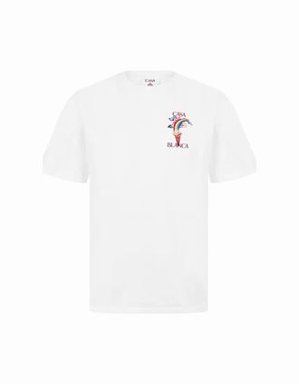 Casablanca Mens CASABLANCA Nature Teacher T-Shirt White - Size: 44
