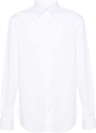 Emporio Armani long-sleeve cotton shirt - men - Cotton - 43 - White