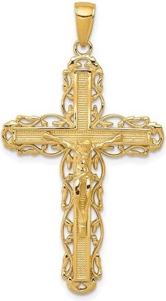Diamond2Deal 14k Yellow Gold Crucifix Pendant