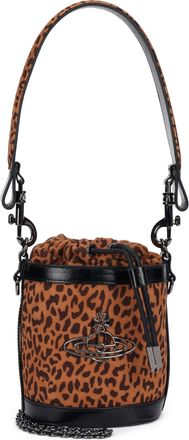 Vivienne Westwood Womens Bucket Bag Daisy Brown Sheep Fur