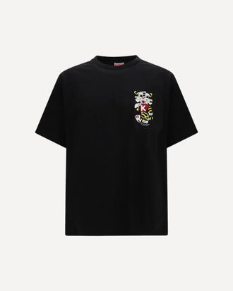 Kenzo Wild Tiger motif embroidered on the chest oversized T-shirt Male M