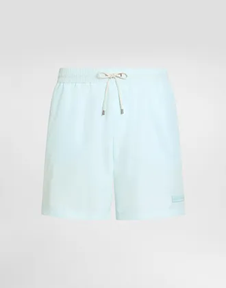Dolce & Gabbana Canvas Swim Boxer Shorts - Man Beachwear Multicolor 3
