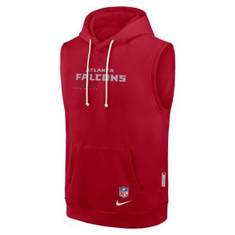 Nike Atlanta Falcons Sideline Nike Mens Dri-FIT NFL Sleeveless Pullover Hoodie in Red | 03B46DL96-0CN