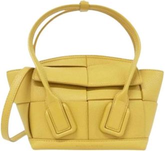 Bottega Veneta Pre-owned Handbags, female, Yellow, Size: ONE SIZE Pre-owned Goat Shoulder Bag