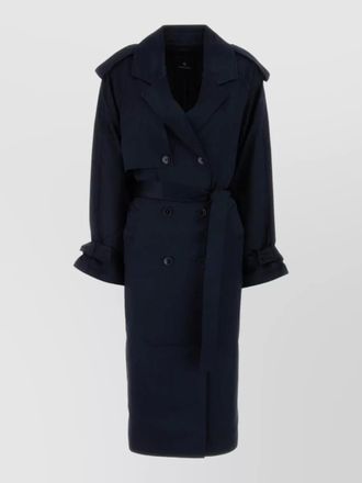 Anine Bing rickie trench coat long length epaulettes