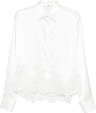 Ermanno Scervino Fondo Pizzo Shirt - Dames - Overhemden - Wit - M - Overhemden