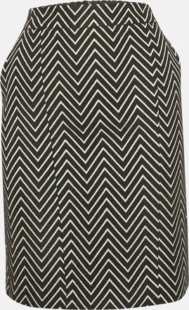 Max & Co. Black/white Chevron Patterned Knit Short Skirt