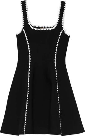 Maje Gewelfde gebreide midi-jurk - Zwart