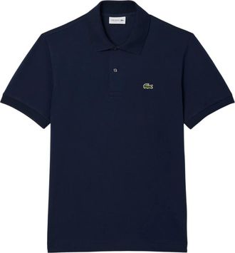 Lacoste Blauw Polo Shirt Lichtgewicht Klassieke Stijl - Heren - Polos - Blauw - S - Katoen - Tops