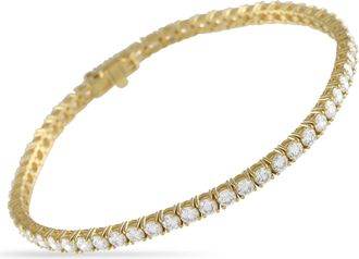 Luxury Bazaar 14K Yellow Gold 6.15ct Lab-Grown Diamond Tennis Bracelet LG05-091025