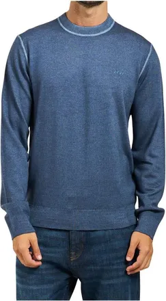 HUGO BOSS Truien & Vesten, Heren, Blauw, M, Round-neck Truien