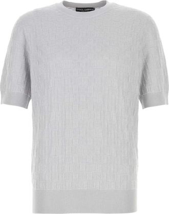 Dolce & Gabbana Truien & Vesten, Heren, Grijs, L, Stijlvolle Gebreide Trui Pullover Collectie