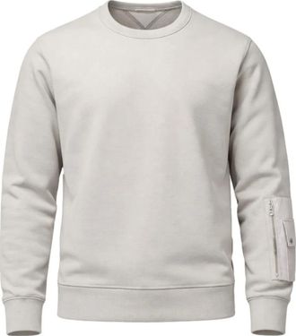 Ten c Logo Patch Crewneck Sweatshirt - Heren - Sweatshirts - Grijs - M - Katoen - Hoodies & sweatvesten