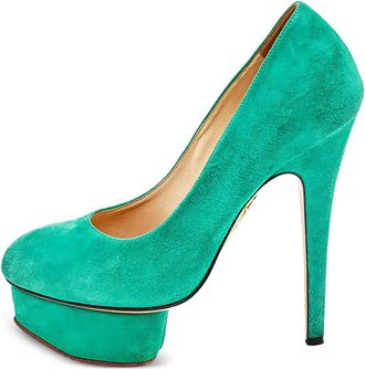 Charlotte Olympia pre-owned 135mm Dolly platform stiletto pumps - Green
