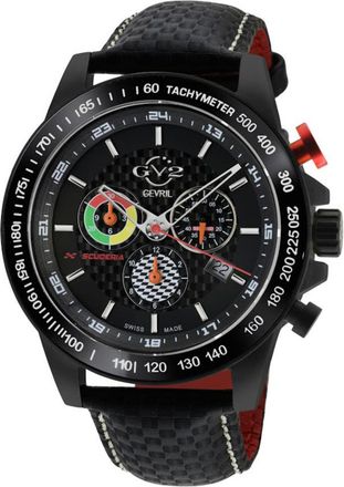 Gevril Group Scuderia Chronograph Tachymeter Black Dial Mens Watch 9923