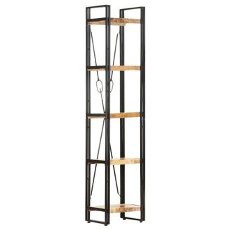 Berkfield Home 5-Tier Bookcase 39x30x180 cm Solid Mango Wood in Brown | Size: 39 x 30 x 180 cm