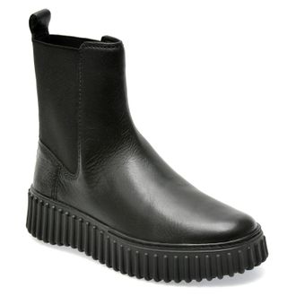 Clarks Torhill Maple Leather Womens Ankle Boots - Black - Size:UK 5.5