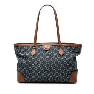 Gucci Pre-owned Gucci Medium GG Denim Ophidia Tote Ladies XG19M13N5BY59G3Y