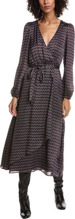 Vince Camuto Wrap Front Bubble Sleeve Maxi Dress
