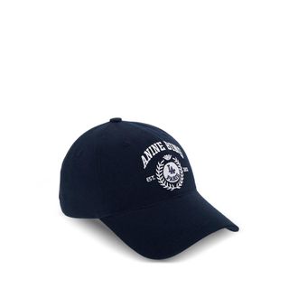 Anine Bing A-12-12495 Logo-Embroidered Cotton Baseball Cap - Navy