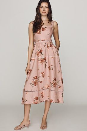 Reformation Everett Linen Midi Dress