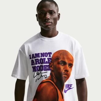 Nike Mens Nike Sportswear Charles Barkley Max90 Short-Sleeve T-Shirt in White | IW3027-100