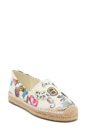 Marc Jacobs The Sticker Print Espadrille Flat in White Multi at Nordstrom Rack, Size 10Us / 40Eu