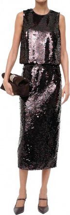 Staud Womens Casey Skirt In Espresso/black