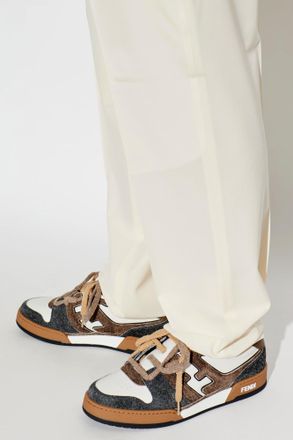 Fendi Match Sports Shoes, Mens, Brown