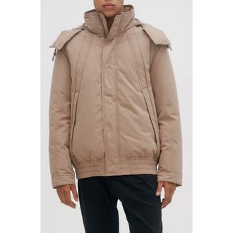 Noize Puffer Bomber Jacket in Sand at Nordstrom Rack, Size Xx-Large