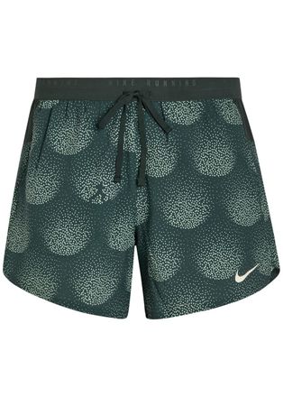 Nike Stride Dri-fit 5 Printed Running Shorts - Green - XL
