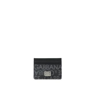 Dolce & Gabbana Accessoires, Heren, Zwart, ONE Size, Leer, Bifold Portemonnee
