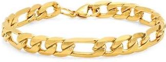 Steeltime 18K Gold Plated Stainless Steel Chain Link Bracelet in Yellow at Nordstrom Rack