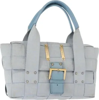 Fendi Pre-owned Handbags, female, Blue, Size: ONE SIZE Pre-owned Vintage Canvas Handbag