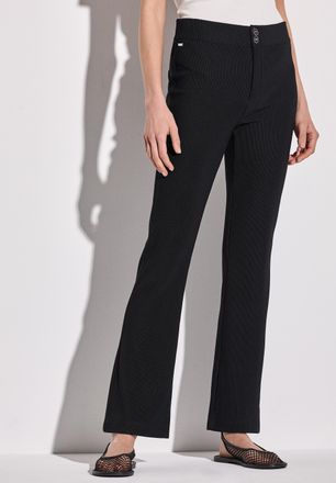 Street One Bootcuthose STREET ONE Style HOPE, Damen, Gr. 34, L&auml;nge 30, schwarz, Web, Obermaterial: 92% Polyester, 8% Elasthan, unifarben, skinny fit lang, Hosen 