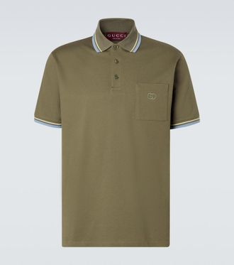 Gucci Cotton-blend piqu&eacute; polo shirt