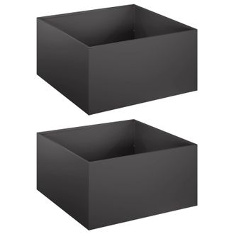 vidaXL Macetero De Jard&iacute;n 2 Uds. Negro 40 X 40 X 30 Cm Vidaxl