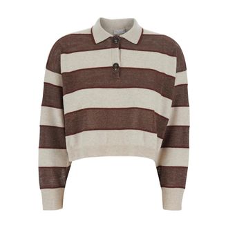 Brunello Cucinelli Maglia Polo - female - Brunello Cucinelli - Polo Shirts - Multicolor - XS - Tops