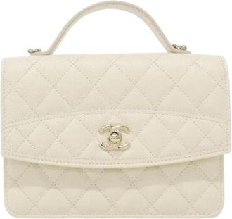 Chanel Pre-owned Caviar Skin Backpack - Dames - Vintage Handtas - Beige - ONE Size - Leer - Vintage