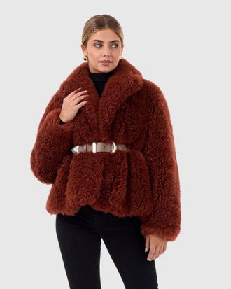 Gorski CASHMERE GOAT JACKET, BELT