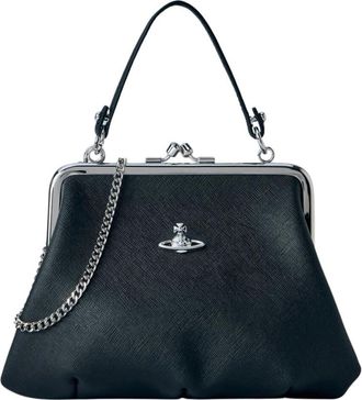 Vivienne Westwood Granny Frame Purse - Dames - Handtassen - Zwart - ONE Size - Leer - Tassen